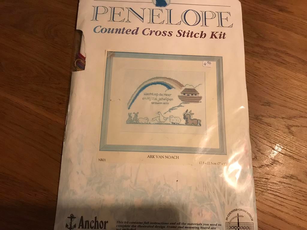 Compleet borduurpakket , PENELOPE , ark van Noach, Ophalen of Verzenden, Zo goed als nieuw