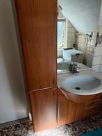 Badkamer meubel, gebruikt , kleur bruin, Huis en Inrichting, Badkamer | Badkamermeubels, Ophalen, (Half)hoge kast, Gebruikt, 50 tot 100 cm