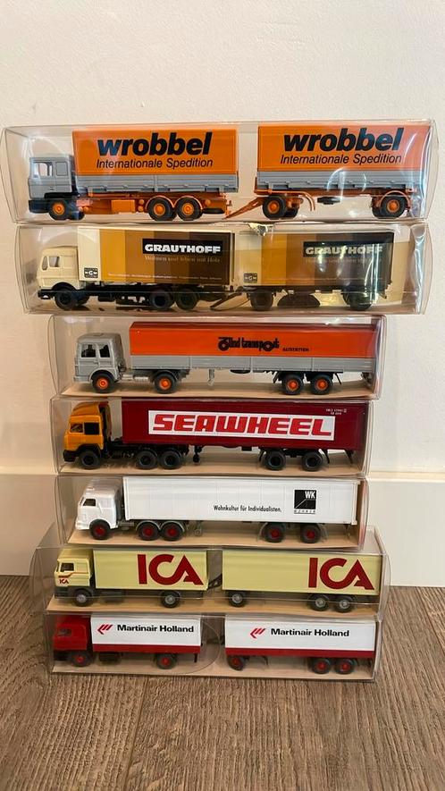 Wiking H0 vrachtwagens 7 stuks MAN / Daf / Mercedes, Hobby en Vrije tijd, Modelauto's | 1:87, Zo goed als nieuw, Bus of Vrachtwagen