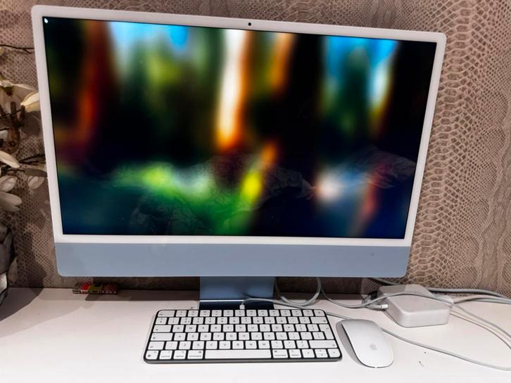 I Mac blauw 2023, zo goed als nieuw., Computers en Software, Apple Desktops, Zo goed als nieuw, iMac, Ophalen of Verzenden