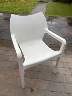 6 witte tuinstoelen- goede kwaliteit, Tuin en Terras, Ophalen, Gebruikt, Kunststof, Stapelbaar
