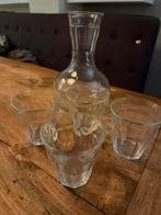 Karaf wijnkaraf met 4 glazen cadeauset, Verzamelen, Glas en Borrelglaasjes, Ophalen, Zo goed als nieuw, Overige typen