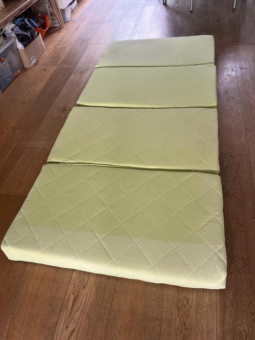 Vouwbaar matras & poef, Huis en Inrichting, Woonaccessoires | Kussens, Gebruikt, Groen, Rechthoekig, Ophalen