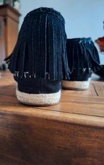 La Strada mocassins enkellaarsjes met franjes., Zwart, Lage of Enkellaarzen, Ophalen of Verzenden, La Strada