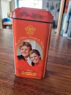 Blikje Oranje hagel Willem & Maxima, Verzamelen, Blikken, Ophalen of Verzenden, Gebruikt, Overige