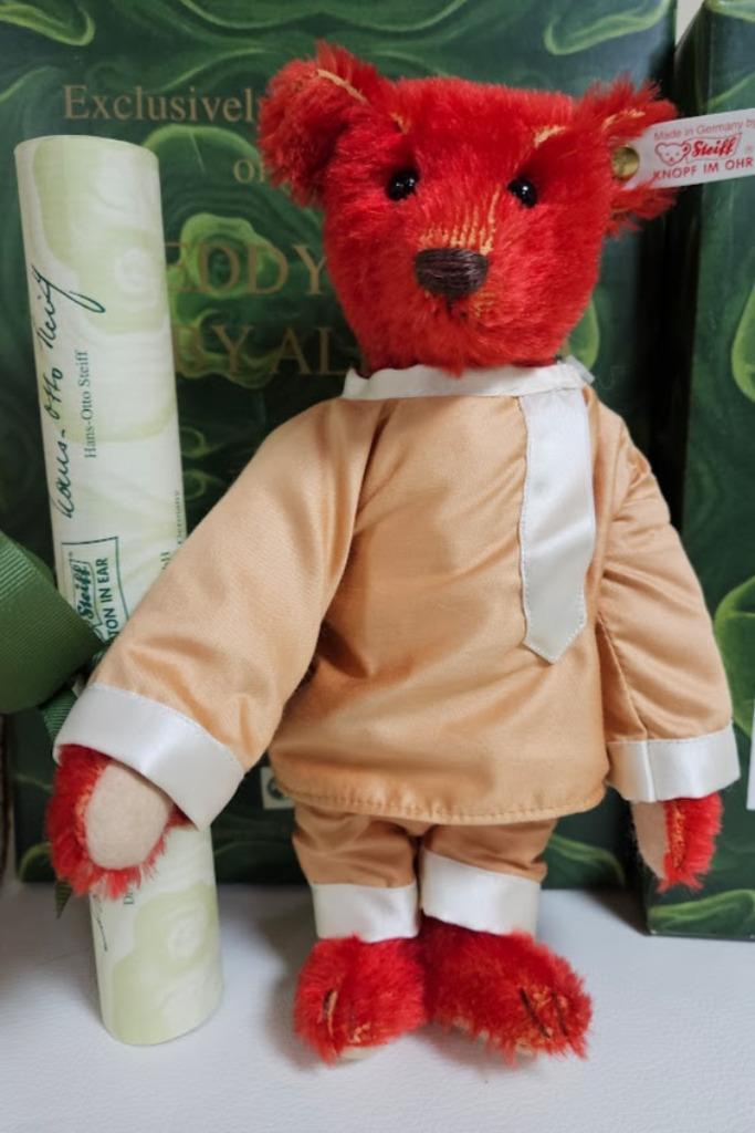 Steiff Alfonzo Alfonso baby Teddybears of Witney, Verzamelen, Beren en Cherished Teddies, Stoffen beer, Steiff, Ophalen of Verzenden