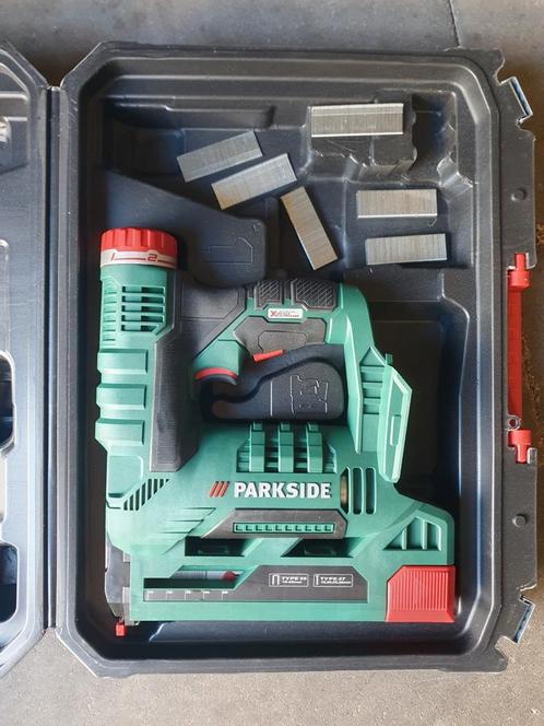 Parkside 20v accu nietmachine, Doe-het-zelf en Verbouw, Gereedschap | Overige machines, Zo goed als nieuw, Ophalen