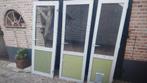 3 aluminium buitendeuren met dubbelglas, Doe-het-zelf en Verbouw, Deuren en Horren, Ophalen of Verzenden, Gebruikt, Buitendeur
