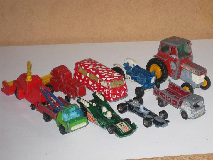 Dinkey Toys Matchbox Playart Lesney Corgi 9 Stuks, Hobby en Vrije tijd, Modelauto's | 1:43, Gebruikt, Auto, Corgi, Ophalen