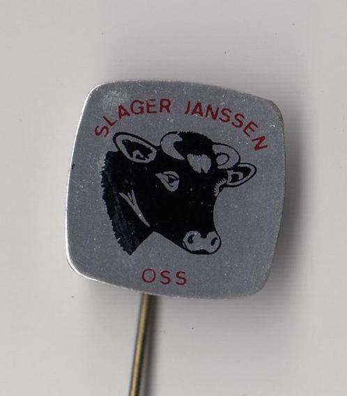 Slager Slagerij Janssen Oss speldjes, Verzamelen, Speldjes, Pins en Buttons, Gebruikt, Speldje of Pin, Overige onderwerpen, Ophalen of Verzenden