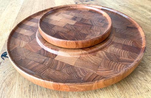 Midcentury Digsmed Denmark houten Lazy Susan Serveertray, Antiek en Kunst, Antiek | Woonaccessoires, Ophalen of Verzenden