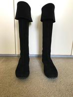 Zwarte suède laarzen, maat 37, Verzenden, Gedragen, Zwart, Hoge laarzen