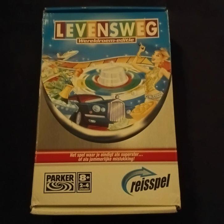 Levensweg Wereldroem Editie Reisspel, Hobby en Vrije tijd, Gezelschapsspellen | Bordspellen, Gebruikt, Reisspel, Ophalen of Verzenden