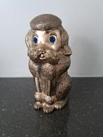 Verzilverde spaarpot hond, vintage poedel, Ophalen of Verzenden, Gebruikt, Dier