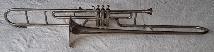 Ventiel Trombone, Muziek en Instrumenten, Blaasinstrumenten | Trombones, Gebruikt, Tenor, Met koffer, Ophalen