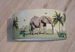 Lampenkap met jungle dieren, Huis en Inrichting, Lampen | Lampenkappen, Ophalen of Verzenden, Zo goed als nieuw, Groen, Rond