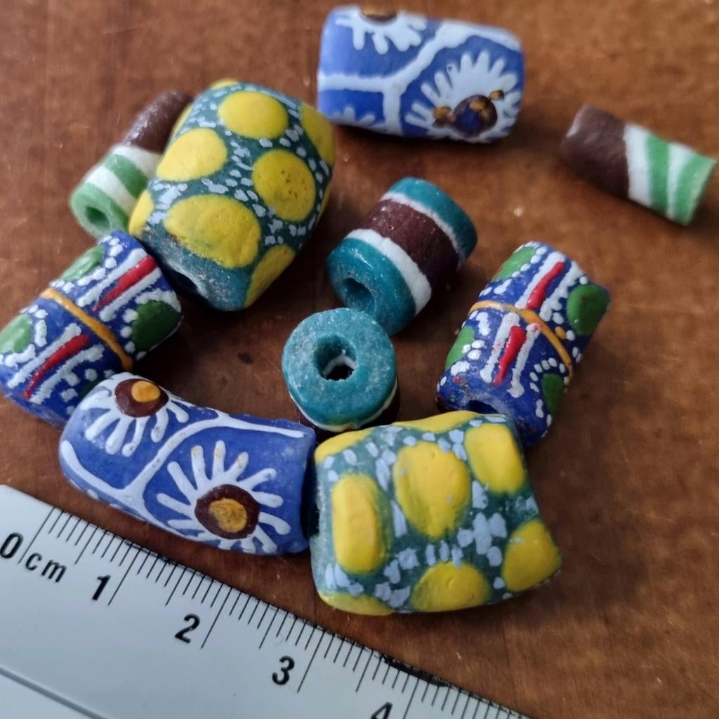 Afrikaanse kralen glaskralen afrika handgemaakt tradebeads, Verzenden, Nieuw, Kraal