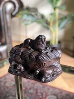 Black forest wood opberg box met Leeuw, Ophalen of Verzenden