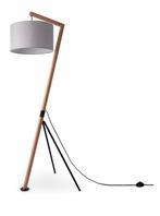 Paco Home Gallow Vloerlamp - Bamboe/Wit, Ophalen of Verzenden, Nieuw, Hout, 150 tot 200 cm
