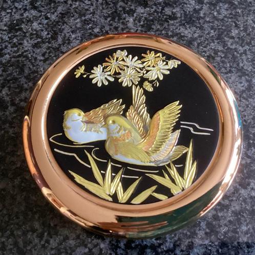 Dekseldoos, doosje, vogel, Art of Chokin, goud, vintage, Antiek en Kunst, Antiek | Keramiek en Aardewerk, Ophalen