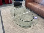 salontafel ovaal glas, Ophalen, 100 tot 150 cm, 50 tot 100 cm, Minder dan 50 cm