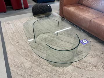 salontafel ovaal glas  beschikbaar voor biedingen