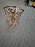 Vintage Vogel Glas met vergeulden Rand, Ophalen of Verzenden