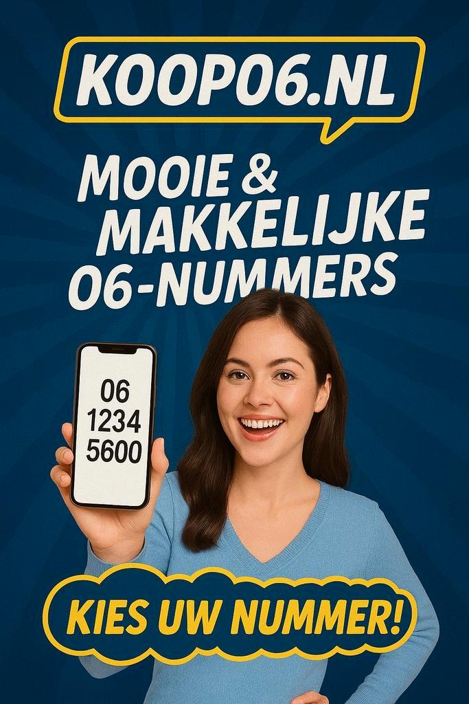 Mooie 06-nummers te koop!, Telecommunicatie, Prepaidkaarten en Simkaarten, Nieuw, Overige providers, Ophalen of Verzenden