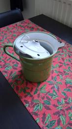 Vintage emaille melkkoker groen, Ophalen