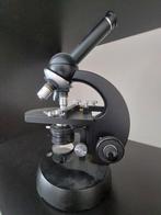 Microscoop uit 1953 in originele houten verpakking., Antiek en Kunst, Ophalen