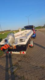 Boot + buitenboordmotor 8pk (met garantie)+ kiepbare trailer, Watersport en Boten, Ophalen, Gebruikt, Minder dan 10 pk, Tot 6 meter