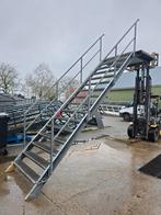 Stalen trap met bordes gegalv hoog3.15mtr nor018, Ophalen