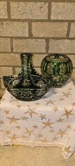 Kristallen vaas en mandje, Antiek en Kunst, Antiek | Glas en Kristal, Ophalen