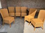 Lloyd Loom stoelen (6x), Huis en Inrichting, Ophalen, Gebruikt, Bruin, Vijf, Zes of meer stoelen