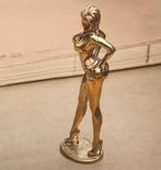 Massief messing beeldje Sexy meisje staand (10.5cm hoog), Verzamelen, Beelden en Beeldjes, Ophalen of Verzenden, Nieuw, Mens