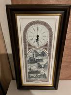 Klok met afbeeldingen van Huissen, Ophalen of Verzenden, Gebruikt, Analoog, Wandklok