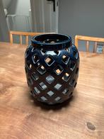 Blauwe Ceramic Kaars Lantaarn, Ophalen of Verzenden, Zo goed als nieuw, Blauw