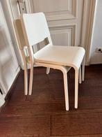 2 witte stapelbare IKEA stoelen, Huis en Inrichting, Stoelen, Ophalen, Gebruikt, Twee, Wit