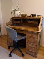 Antiek bureau met rolluik en geheim slot, moet nu weg!, Huis en Inrichting, Bureaus, Ophalen, Gebruikt, Bureau