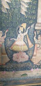 2 Indiase beschilderde doeken Krishna, Antiek en Kunst, Kunst | Niet-Westerse kunst, Ophalen of Verzenden