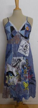 Aparte spijkerlook jurk van 1001 Idees! M, Blauw, Maat 38/40 (M), Onder de knie, Zo goed als nieuw