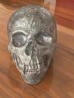 Decoratief schedelbeeld, Tuin en Terras, Tuinbeelden, Ophalen of Verzenden, Zo goed als nieuw, Metaal, Overige typen