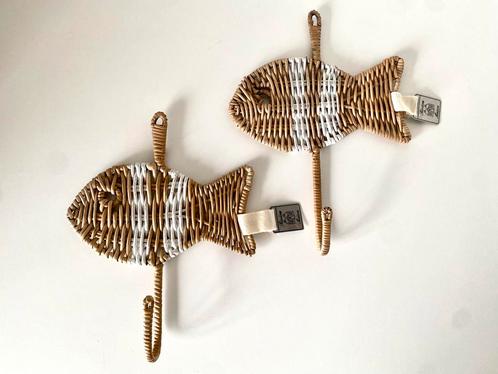 Rivièra Maison Vis Haken Rattan, Huis en Inrichting, Woonaccessoires | Kapstokken, Zo goed als nieuw, Wandhaken, Minder dan 100 cm