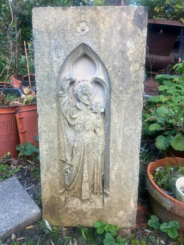 Antieke Gevelsteen Sint Franciscus, Antiek en Kunst, Kunst | Beelden en Houtsnijwerken, Ophalen