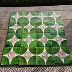 Set van 16 art nouveau tegels Belga, groen met bloem, Antiek en Kunst, Ophalen