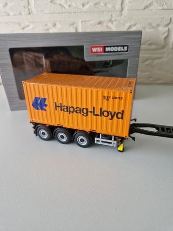 WSI Pacton container trailer + container beschikbaar voor biedingen