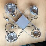 Plafondlamp 4 spots in de stijl van Modular Nomad, Huis en Inrichting, Halogeen, Gebruikt, Metaal of Aluminium, Ophalen of Verzenden
