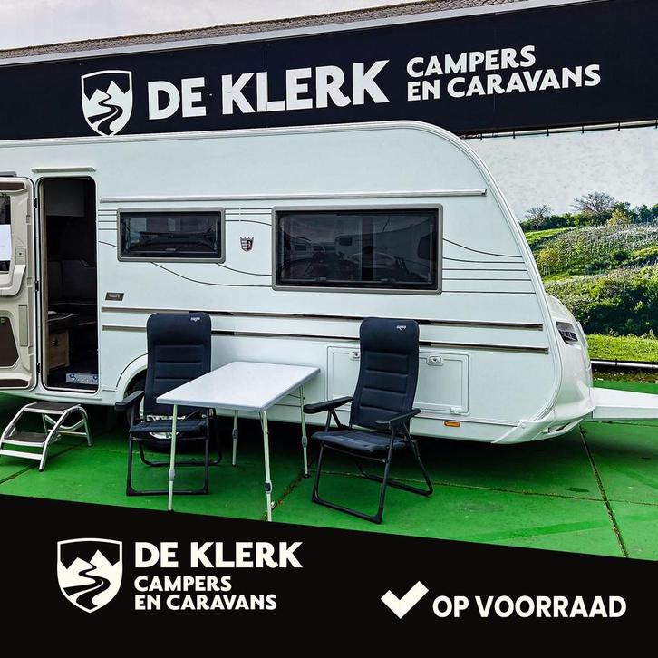 Tabbert Pantiga 490 E Finest Edition (bj 2026), Caravans en Kamperen, Caravans, Bedrijf, tot en met 4, 1250 - 1500 kg, Tabbert