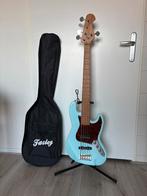 Fazley 5 string J-bass blauw, Muziek en Instrumenten, Snaarinstrumenten | Gitaren | Bas, Ophalen, Zo goed als nieuw