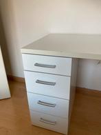 Bureau met lades - Wit (Ikea), Ophalen, Gebruikt, Bureau